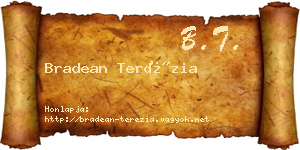 Bradean Terézia névjegykártya